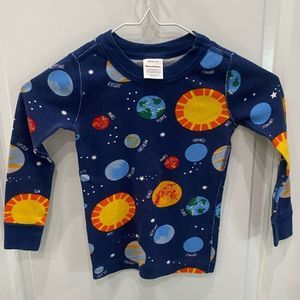 🌟🛍️ HANNA ANDERSSON planetary space organic cotton long sleeve boys4 shirt top